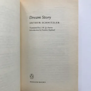 Dream Story, Arthur Schnitzler