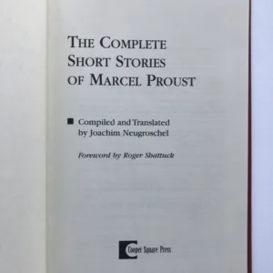 The Complete Short Stories, Marcel Proust