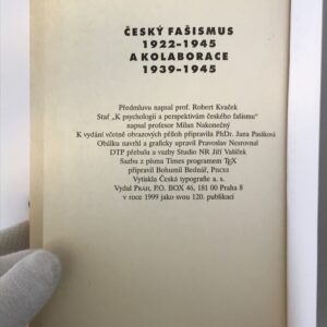 Český fašismus 1922-1945 a kolaborace 1939-1945
