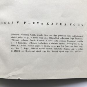 Kapka vody, Josef V. Pleva