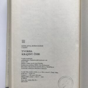 Tvorba krajiny ČSSR, Karel Jůva, Dušan Zachar