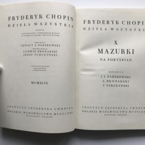 Fryderyk Chopin: Dziela wszystkie X – Mazurki