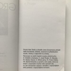 Texty o divadle (druhá část), Jan Grossman