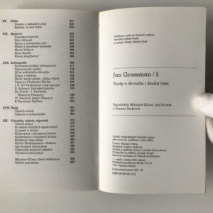 Texty o divadle (druhá část), Jan Grossman
