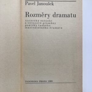 Rozměry dramatu, Pavel Janoušek