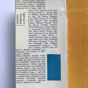 Stopami dramatu a divadla, A. M. Píša