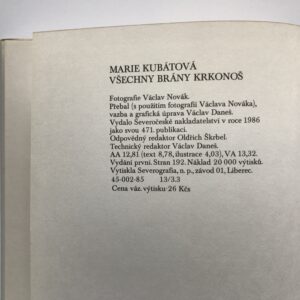 Všechny brány Krkonoš, Marie Kubátová
