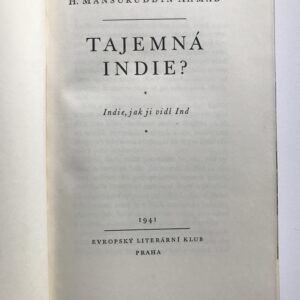 Tajemná Indie? – H. Mansúruddín Ahmad