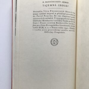 Tajemná Indie? – H. Mansúruddín Ahmad
