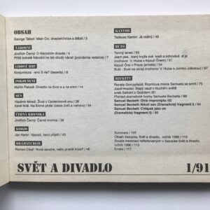 Svět a divadlo 1/91