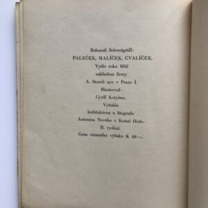 Paleček, Malíček, Cvalíček, Bohumil Schweigstill
