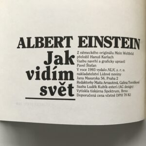 Jak vidím svět, Albert Einstein
