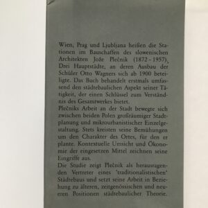 Jože Plečnik, Städtebau im Schatten der Moderne, Jörg Stabenow