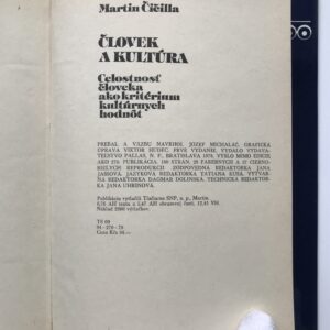Človek a kultúra, Martin Čičilla