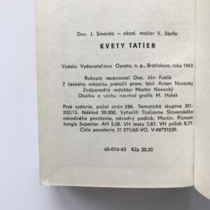 Kvety Tatier, Jan Šmarda, Vojtěch Štolfa