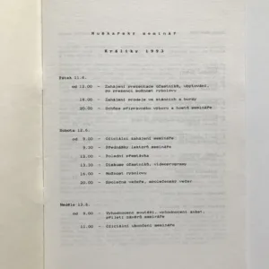 Muškařské kapitoly, Králíky, 1993