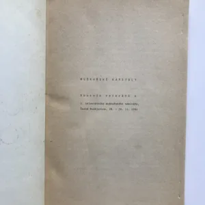 Muškařské kapitoly, České Budějovice, 1986