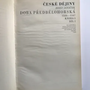 Doba předbělohorská 1526-1547 I/I, Josef Janáček