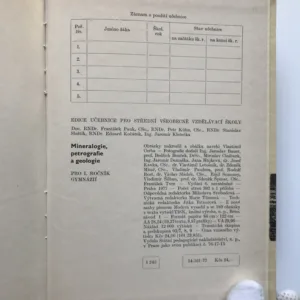 Mineralogie, petrografie a geologie pro 1. ročník gymnázií