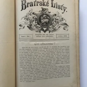 Bratrské listy (svázané ročníky 1-5, 1894-1898)