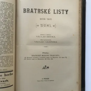 Bratrské listy (svázané ročníky 1-5, 1894-1898)