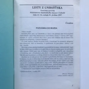 Listy z Unhošťska č. 13-14 (Vlastivědný zpravodaj)