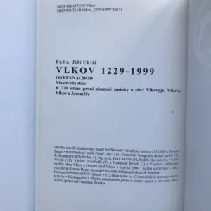 Vlkov 1229-1999 (Vlastivěda obce), Jiří Uhlíř
