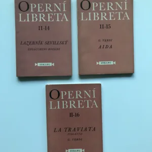 19x Operní libreta (Smetana, Mozart, Wagner, Verdi, Čajkovskij...), SNKLHU