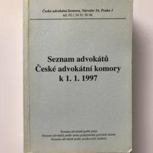 Seznam advokátů České advokátní komory k 1. 1. 1997