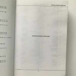 Seznam advokátů České advokátní komory k 1. 1. 1997