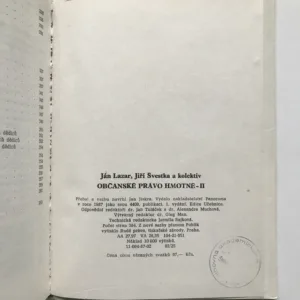 Občanské právo hmotné, II. svazek, Ján Lazar, Jiří Švestka