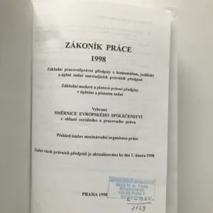 Zákoník práce 1998, Jaroslav Jakubka
