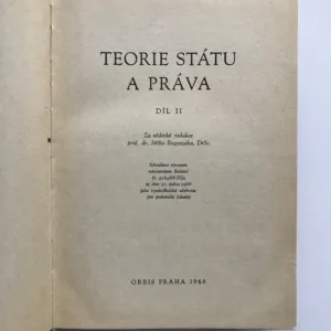 Teorie státu a práva, díl II, Jiří Boguszak