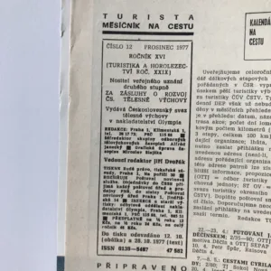Turista, měsíčník na cestu 1-12/1977