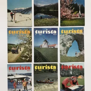 Turista, měsíčník na cestu – konvolut 9 čísel (1979-1989)