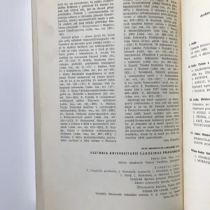 Historia Universitatis Carolinae Pragensis (Tomus XIII, Fasc. 1-2)