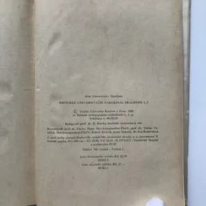 Historia Universitatis Carolinae Pragensis (Tomus I.)