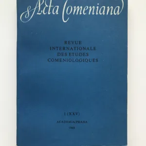 Acta Comeniana 1, revue internationale des etudes comeniologiques