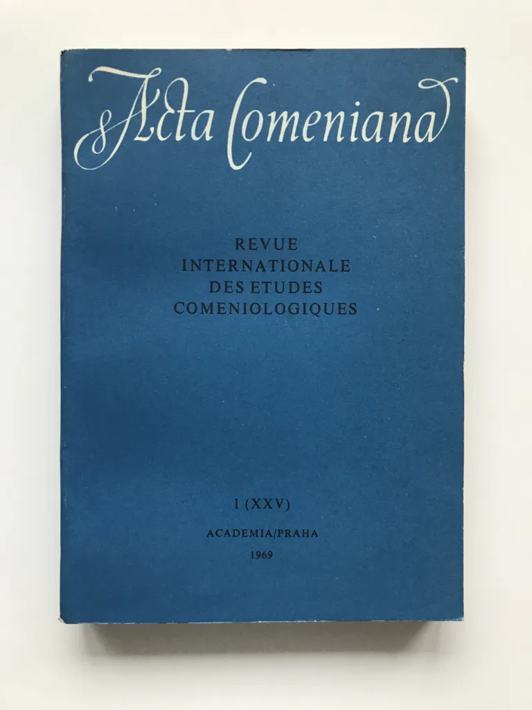 Acta Comeniana 1, revue internationale des etudes comeniologiques