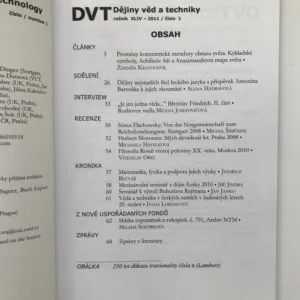 Dějiny věd a techniky 1-4/2011
