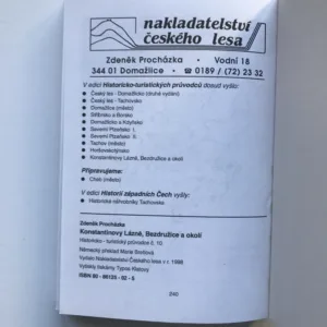 Konstantinovy lázně, Bezdružice a okolí, Zdeněk Procházka