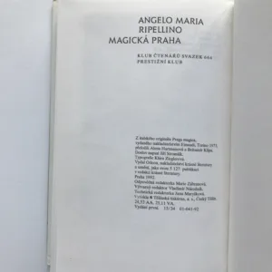 Magická Praha, Angelo Maria Ripellino