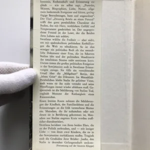 Zwanzig Briefe an einen Freund, Swetlana Allilujewa