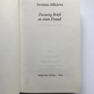 Zwanzig Briefe an einen Freund, Swetlana Allilujewa