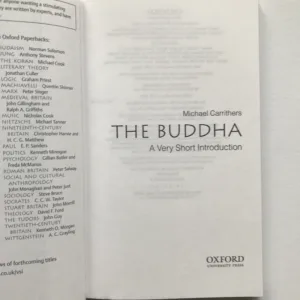 The Buddha, A Very Short Introduction, Michael Carrithers