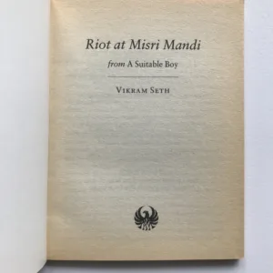 Riot at Misri Mandi, Vikram Seth