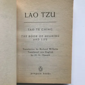 Tao Te Ching: The Book of Meaning and Life, Lao Tzu, Lao-c'