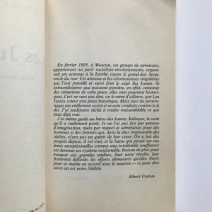 Les Justes, Albert Camus