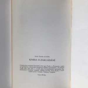 Kniha o zakládání, Sv. Terezie od Ježíše