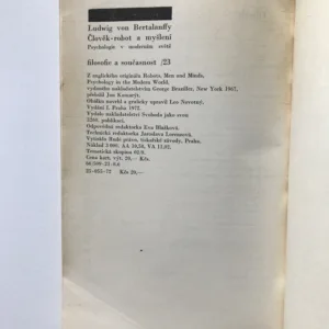 Člověk-robot a myšlení, Ludwig von Bertalanffy